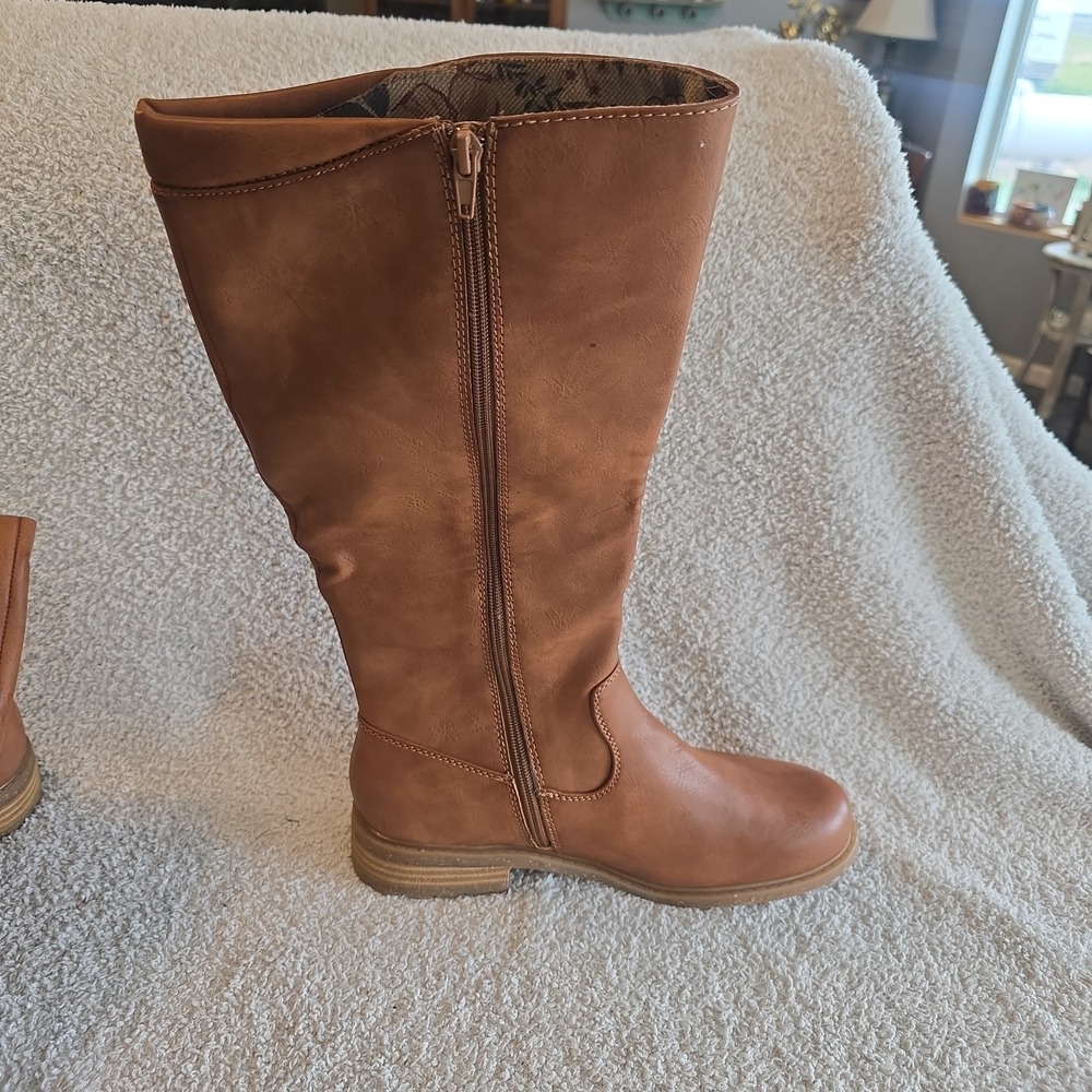 B.O.C. By Born Women's Celine Tan Knee-High Riding Boot Side Zip Size 10 NWT - Picture 6 of 13